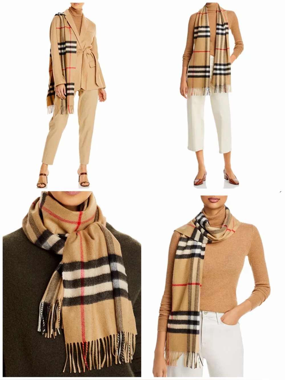 PRE LOVED LIKE NEW Burberry The Classic Giant Check Cashmere Scarf
